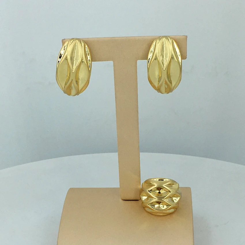 Yuminglai Russian Elegant Classic Design Trendy 3pcs Luxury China Jewelry Sets Earrings Bracelet & Ring Set FHK12504