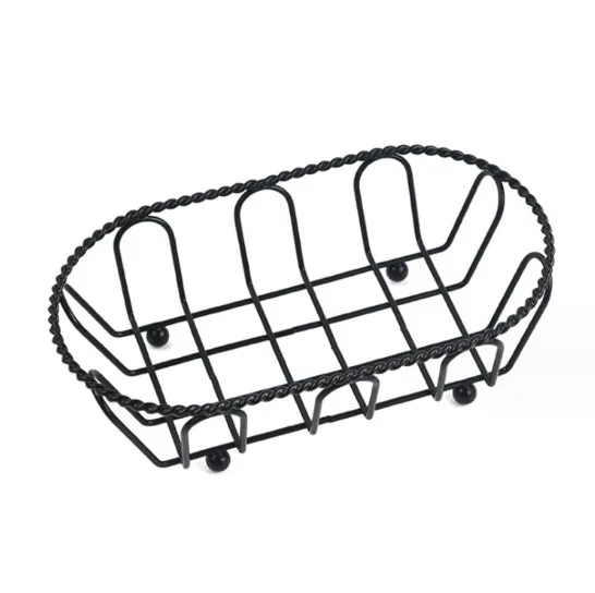 Tableware Deep Fry Basket Wire Mesh French Frying Serving Food Display Rack for chips onion rings