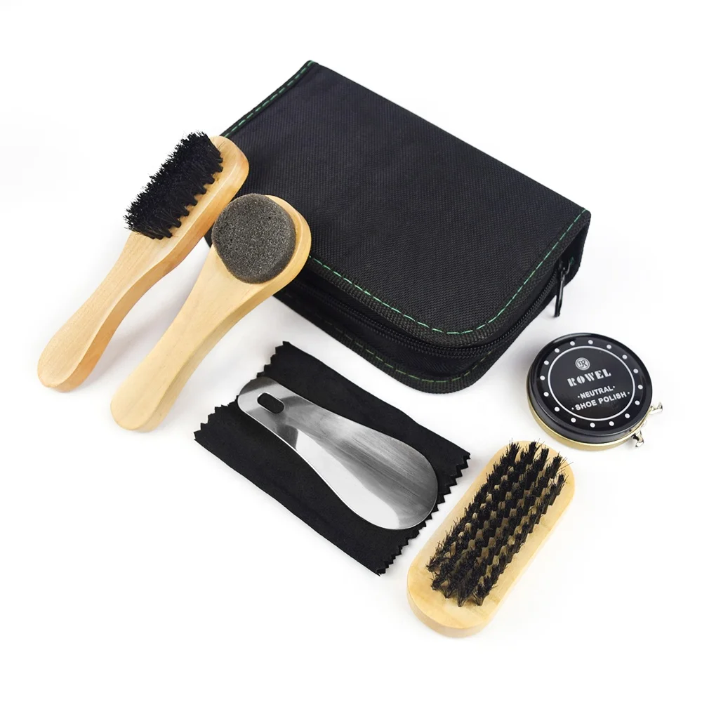 Shoe cleaning set with cloth pouch in factory price  IKSP003