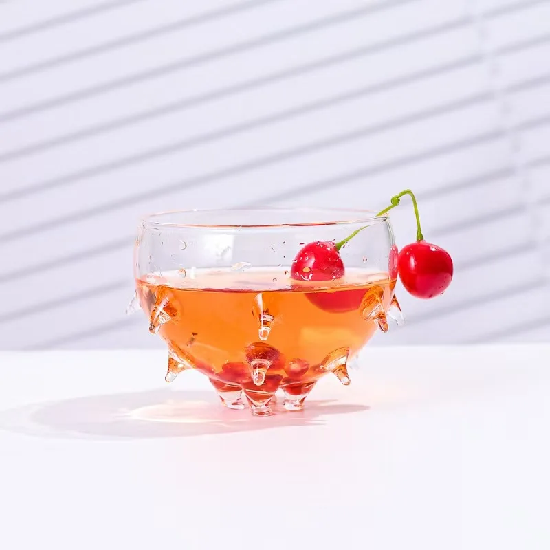 Novelty Sea Urchin shaped cocktail glass cup for bar ware ,creative juice glass