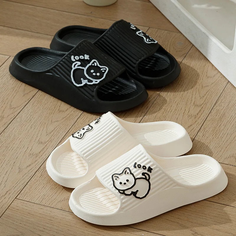 Hot selling summer beach slippers slides flat bath bathroom slippers for women men
