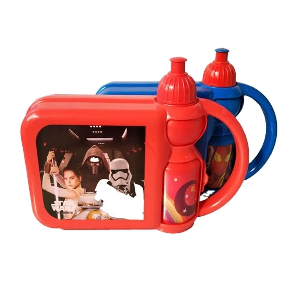 Lunch Box,Rectangle Popular Plastic Lunch Box Bento with Water Bottle For Kids, High Quality Lunch Boxes