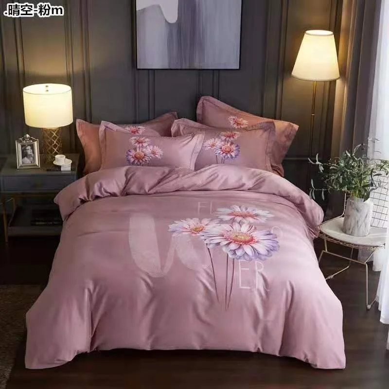 
2019 hot sale 100% polyester printed fabric for bedding 