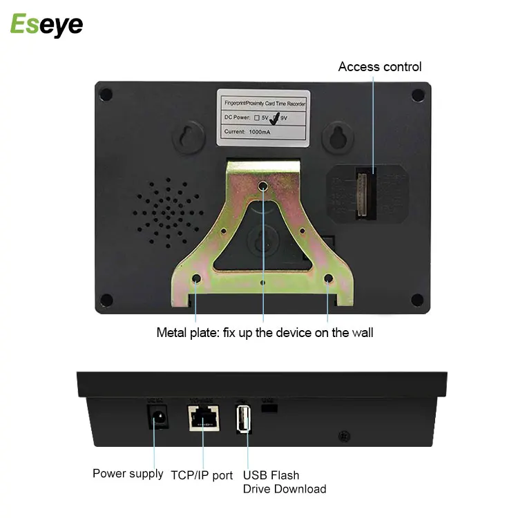 
Eseye Hot Sale Fingerprint Time Attendance Machine TCPIP Access Control System RFID 
