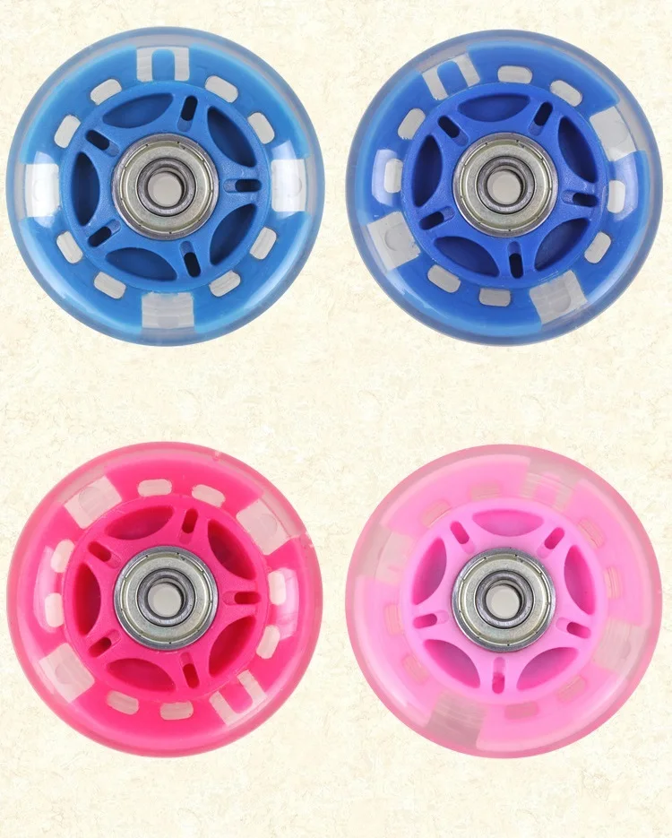 
High Elastic And Resistant Pu Rubber Wheels Skate Roller Flash Wheels 