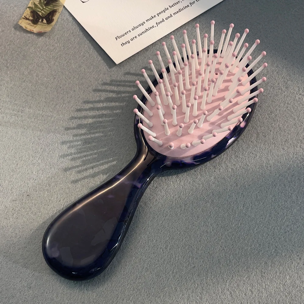 QIYI Hot Selling Mini Acetate Plate Anti Static Hair Comb Small Wide Teeth Air Cushion Hair Comb