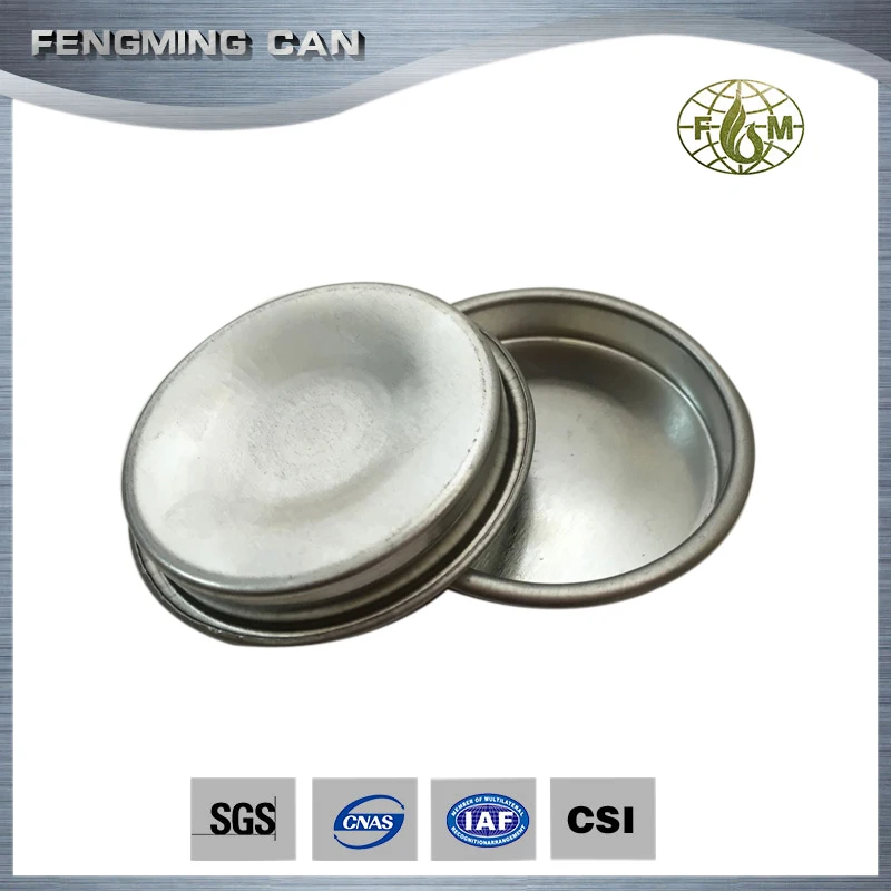 6oz small custom metal tin candle jar with lid