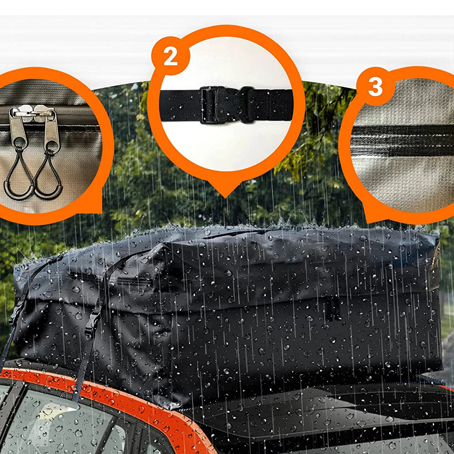 Leyi 13 Cubic Rooftop Cargo Carrier Car Roof Boxes Bags,Any Car Roof Travel Bag,Vehicles Storage Roof Rack Bag