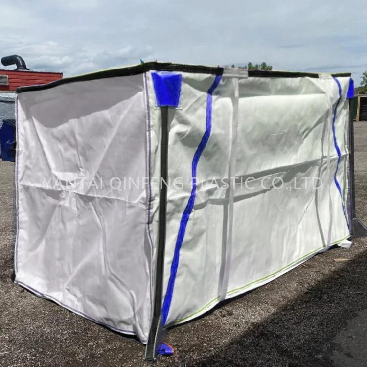 big bag recycling garbage cement construction and demolition dumpster bulk bag super sack 1500kg packing for yard waste