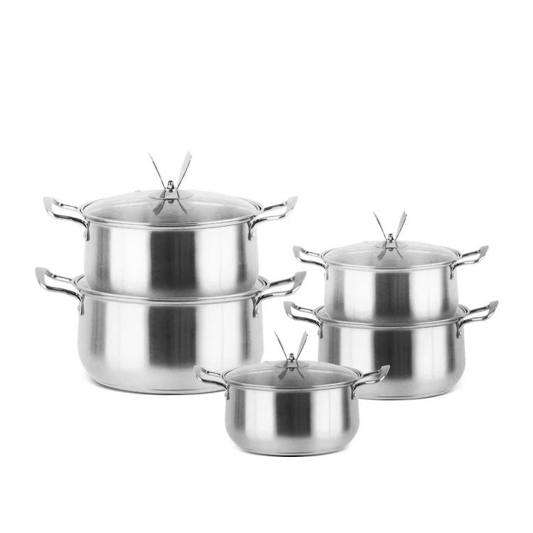 10pcs home cookware set stainless steel cookware utensil set