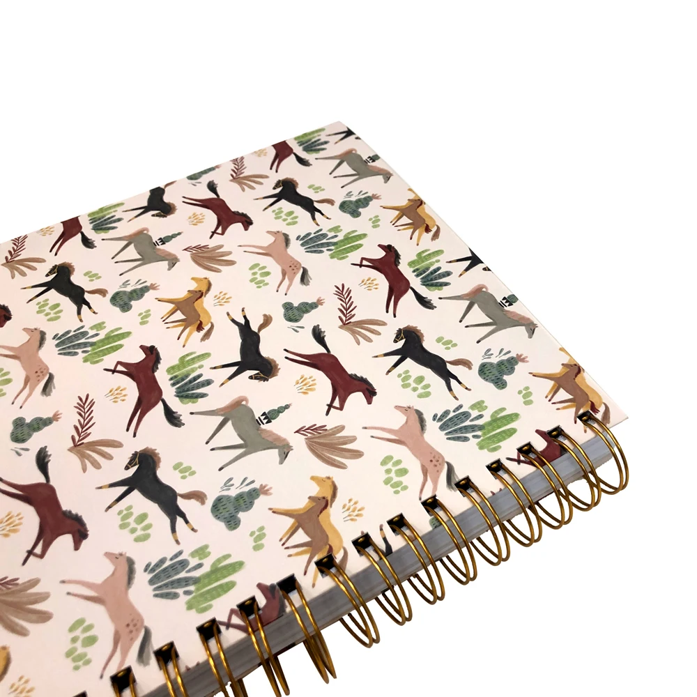 Wire-o binding offset printing custom softcover journal book