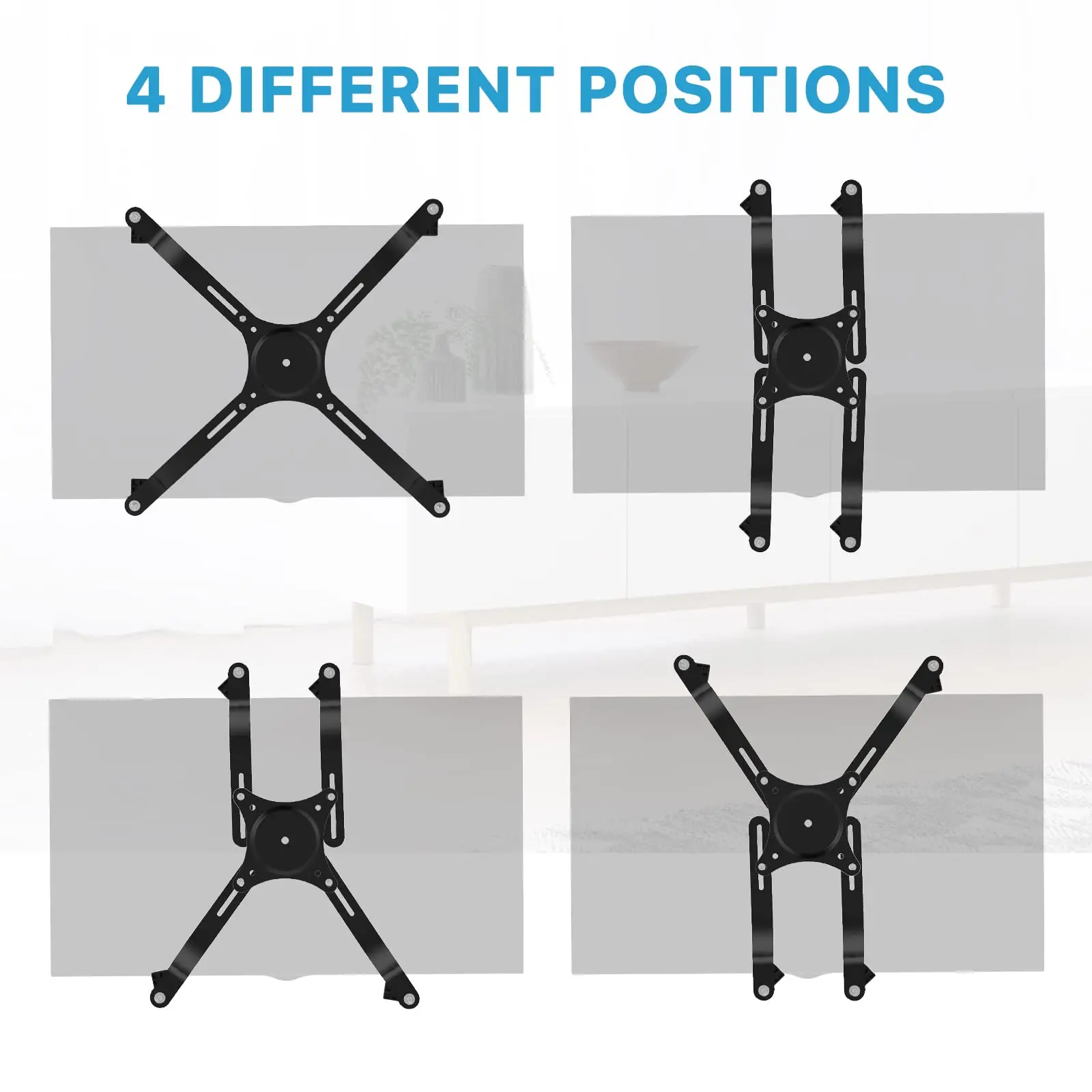 VESA Mount Adapter Fits 13 -27 inch Screens, Monitor Bracket Includes 4 Adjustable Knobs, Suitable for Nonporous Digit Display