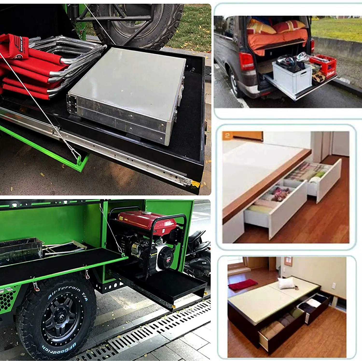 TOPCENT 60 Inch Drawer Slides Heavy Duty Drawer Slide Rail Soft Close Drawer Slide