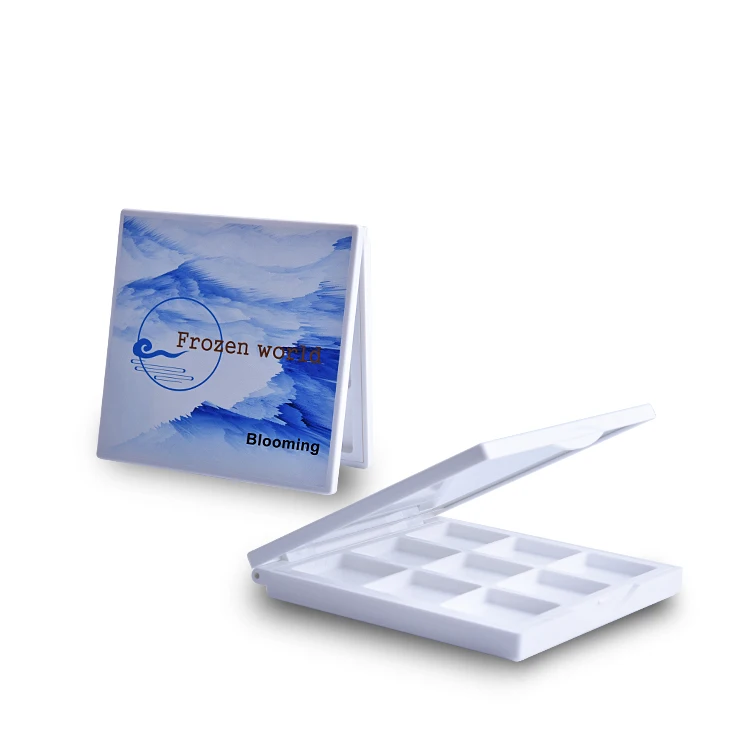 square eye shadow palette containers,9 color empty custom eyeshadow palette