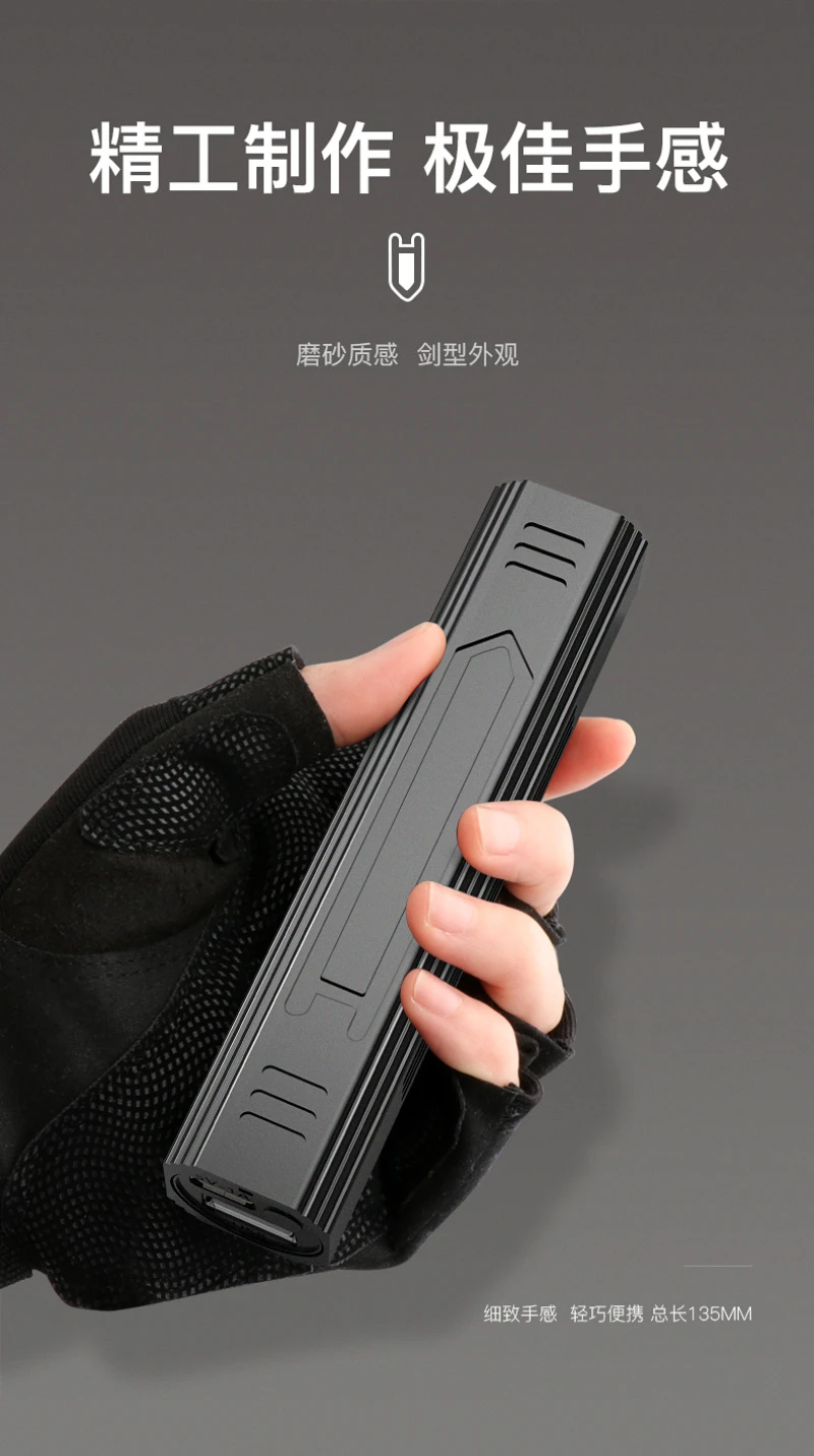 New Strong Light LED Flashlight Multi functional Outdoor Lighting USB Charging Gift Light Emergency Power Bank Flashlight