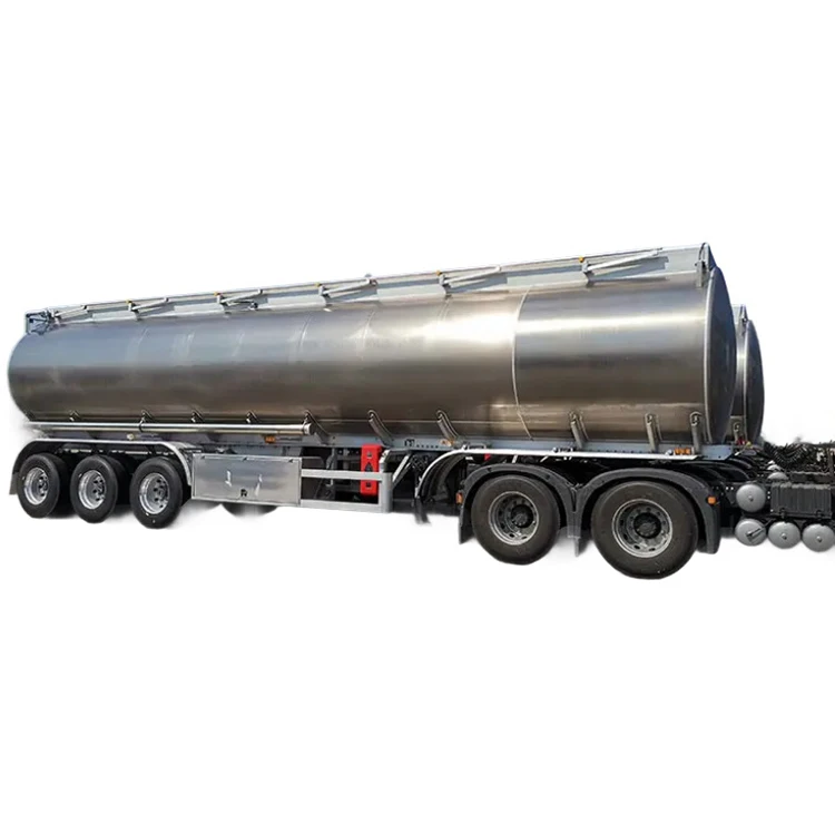 Aluminum Alloy 50000L 50CBM 3 Axle Ellipse Gasoline Diesel Air Suspension Fuel Tanker Semi Trailer 5 Independent Bin Volumes