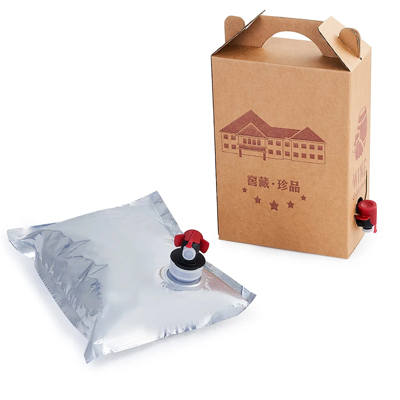 10l 5kg 20kg 1.5l 5l 2l 200l 1000l Aluminium BIB Juice Wine Aluminum Foil Bag In Box Custom Cartoon Water Oil Pouch Large Spout