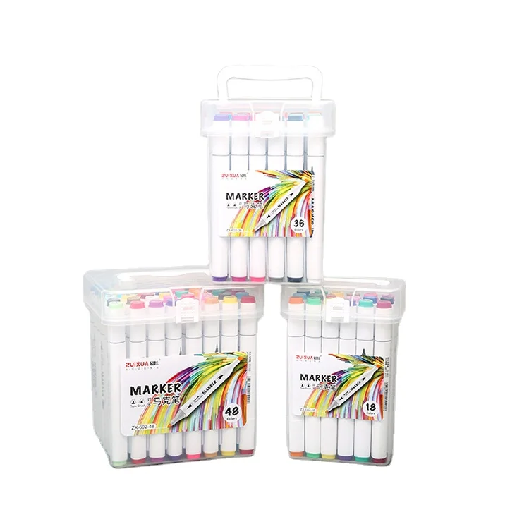 36 Colors Double-headed Bright Color Cute Pens Fancy Markers Permanent Marker Ink