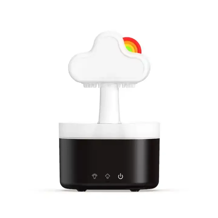 New rainbow cloud rain aromatherapy machine mushroom cloud ultrasonic atomisation essential oil aromatherapy air humidifier