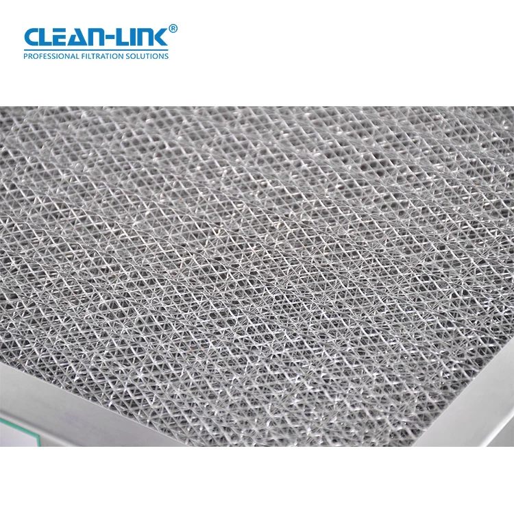 Long life service washable Aluminum Mesh Pleated Panel oil mist air filter