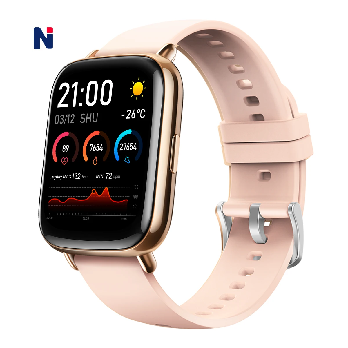 New touch screen noise fitness  gps NFC smartwatch relojes de mujer manufacturer