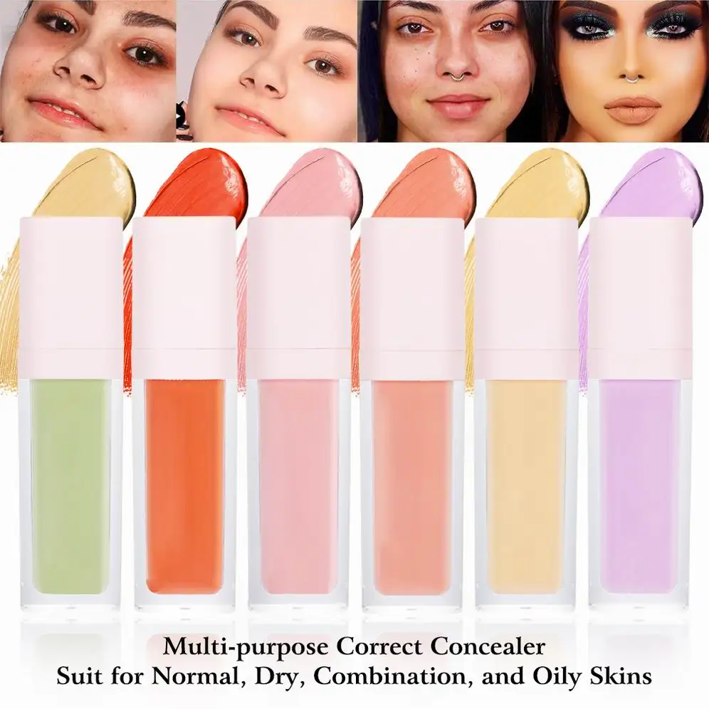 Hydrating Creamy Waterproof Pink Liquid Concealer Foundation Aloe Vera Full Coverage Cream Matte Liquid Concealer
