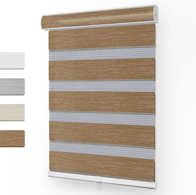 Custom Smart Electric Blackout Zebra Blind Motorized Zebra Blinds Cordless Blinds