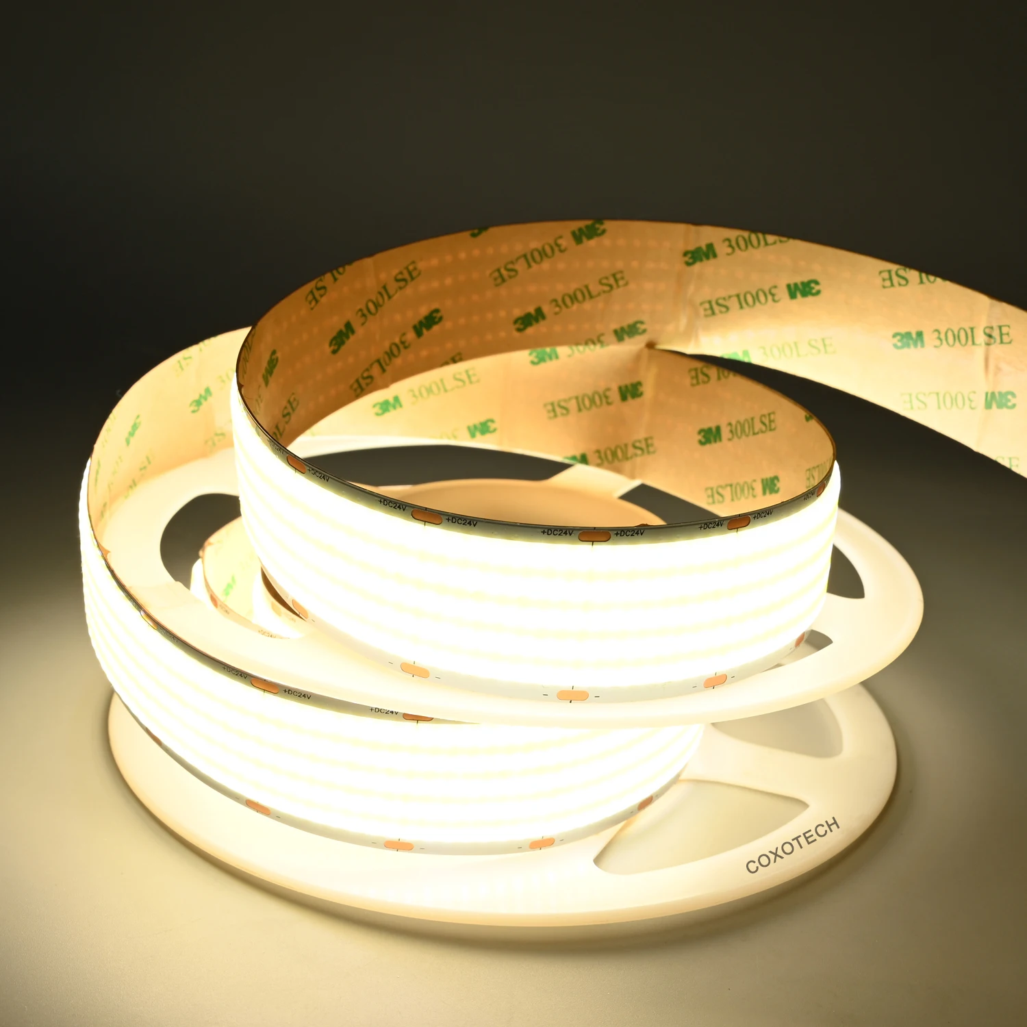 4600lm Ultra High Brightness Cob Led Strip Ce Rohs Ul 3000k 4000k 6500k 24v 30mm Wide COB Led Strip