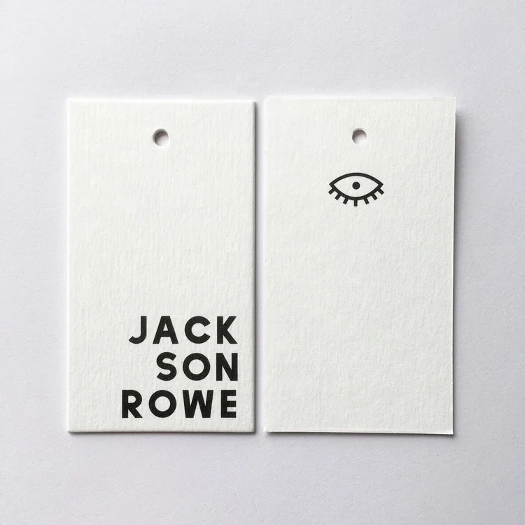 700gsm white cotton paper hang tags string for clothing tags printing custom tags