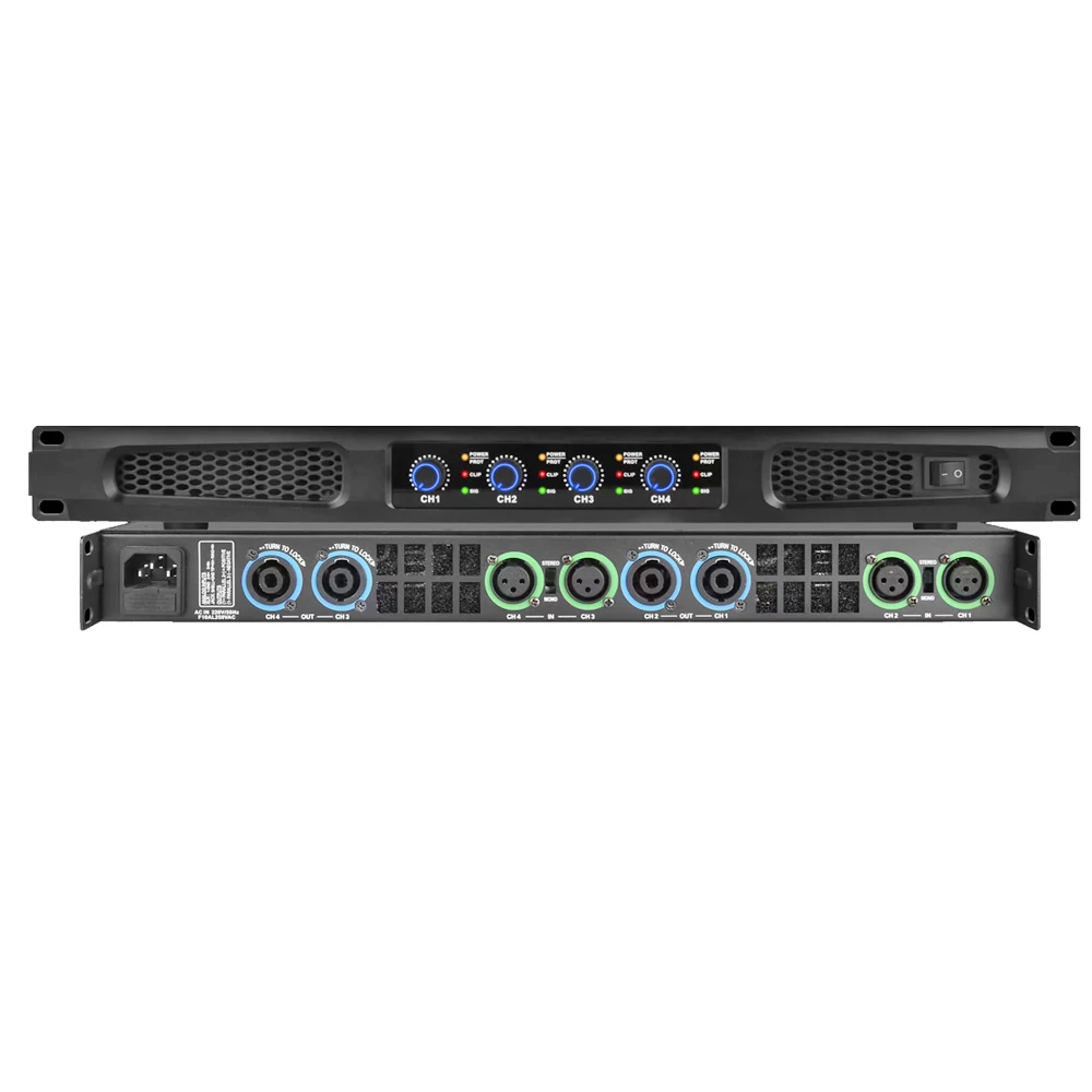 4-канальный цифровой усилитель мощности MiCWL CA650 1U 19 дюймов 5200 Вт динамик сценический сабвуфер бас 4x650 RMS