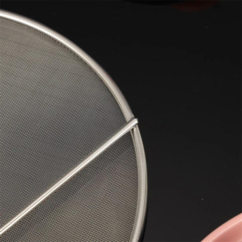 Simple Stainless Steel Splatter Screen for Cooking Mesh Pot Lid Cover Grease Scald Splash-Proof Oil Proof Frying Pan Cover