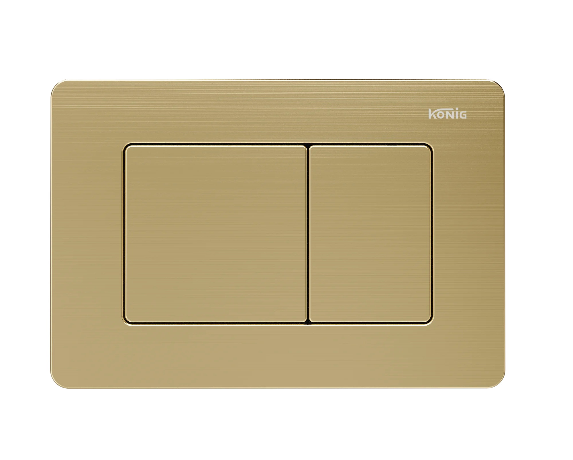 Stainless Steel Dual Flush Plate for Concealed Cistern 2 Rectangular Button