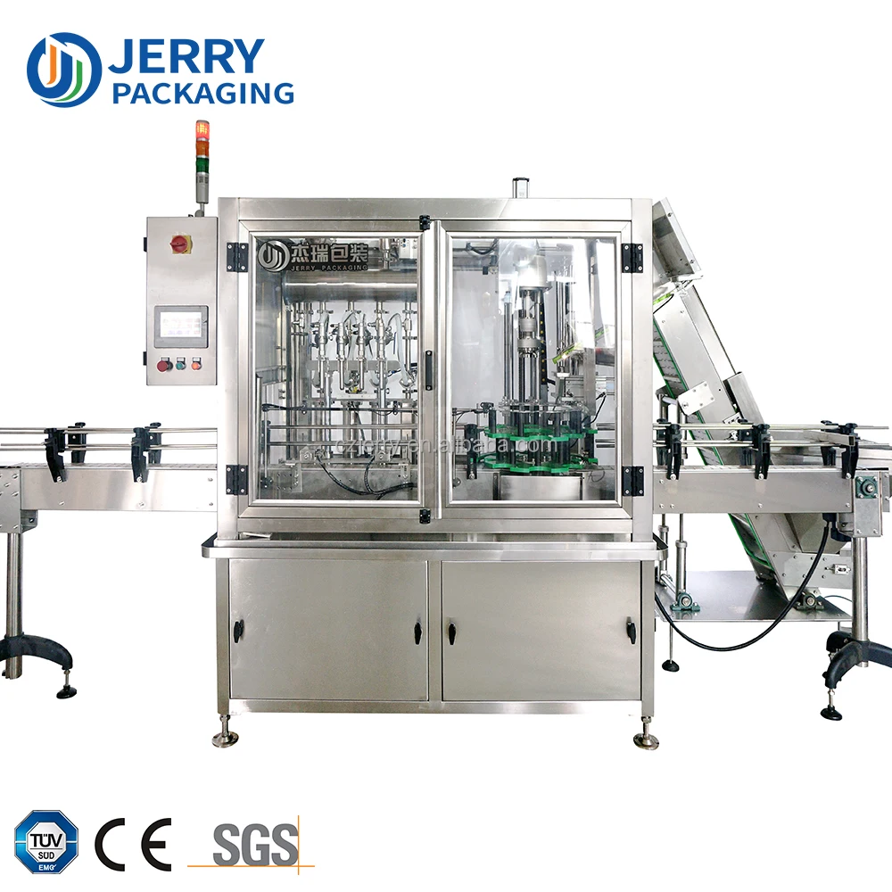 Factory Direct Sale Price Auto Food Milk  Yogurt Juice Jam Sauce Cream Paste Liquid Bottle Filling Capping 2 in 1 Machine