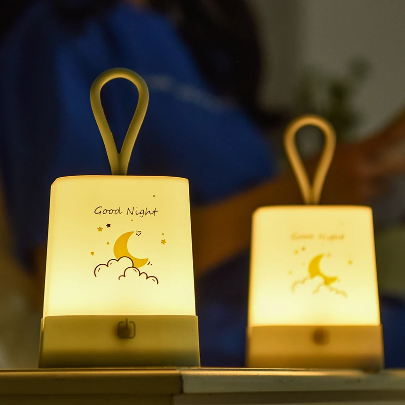 2022 hot selling  portable rechargeable USB night lamp LED personal portable baby night lamp