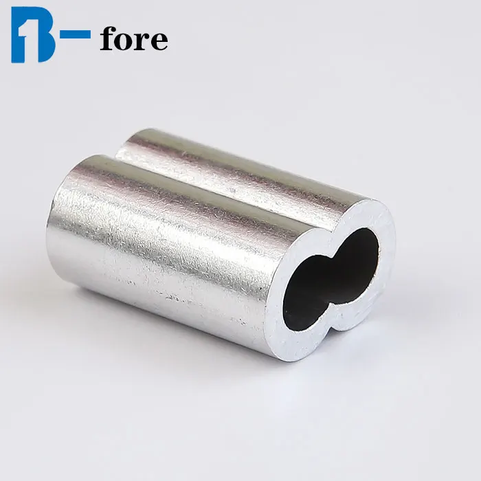 
Aluminum Sleeves Oval Double Hole hourglass shape ferrules for Crimping stainless steel Wire Rope ferrule 