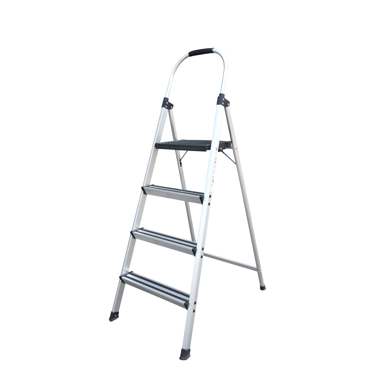 150 kgs Max Load 2/3/4/5 Step Height Stairs Aluminum Step Ladder with Handrail escada de aluminio