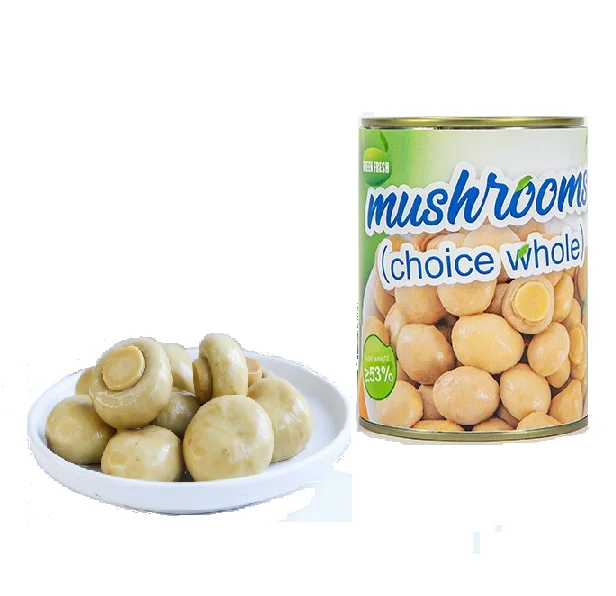 Chinese food stuff sales fresh canned mushroom whole in brine canned food in tin 2840g/ 800G/400G/284G