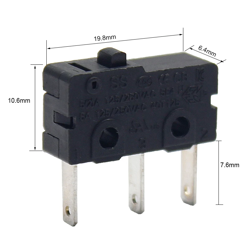  AC 250V 5A SPDT 1NO 1NC Мгновенный шарнирный роликовый рычаг микро-переключатели 3