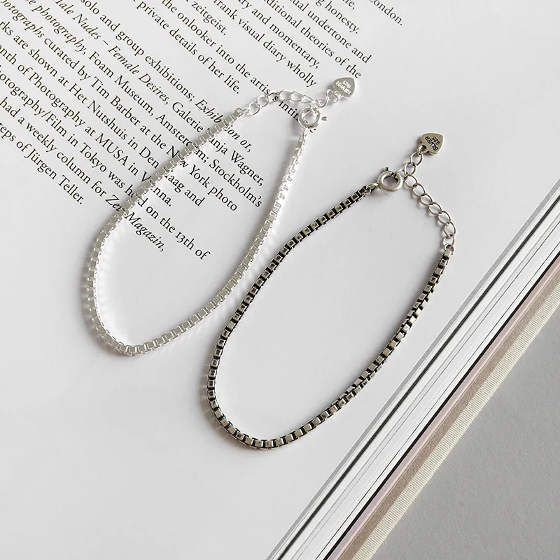 925 Sterling Silver Bracelets Vintage Chain Bracelets For Women