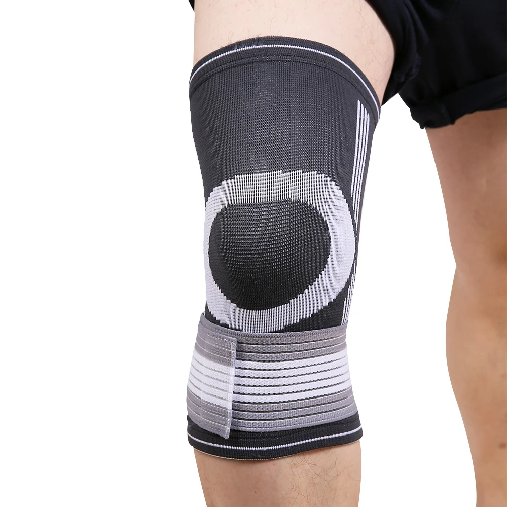 Amazon hot selling Elastic Flex Athletics Knitted Knee Compression Support Sleeve Compression Knee Sleeve Brace