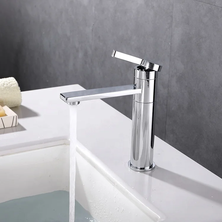 Contemporary 360 Degree Swivel Tap Chrome Water Saving  Lavatory Bathroom Basin Faucet Single Lever Bathroom Sink Faucet