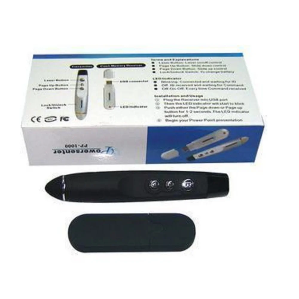 2.4Ghz Mini Wireless PPT Page Turning Pen Remote Control with USB Receiver for Linux Mac