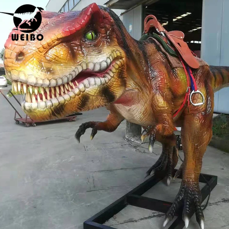 Amusement park popular realistic riding dinosaur