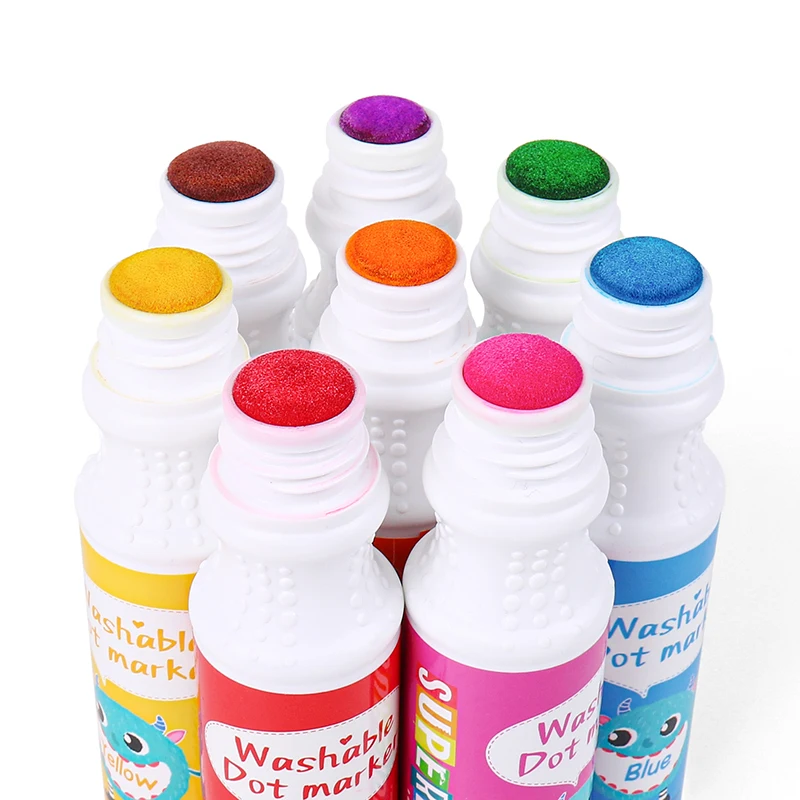 superdots kids washable coloring dot art markers, 2oz easy grip Colorful Vibrant safe ink painting drawing graffiti bingo marker