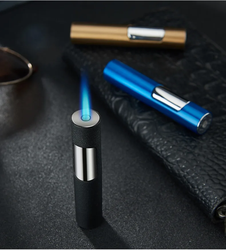 DEBANG windproof lighter colorful Butane Windproof refillable jet lighter torch lighter For woman Gift