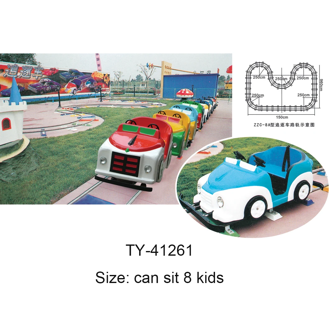 Cheap Price Amusement Park Equipment Children Kids Track Train Electric Trains For Square Park