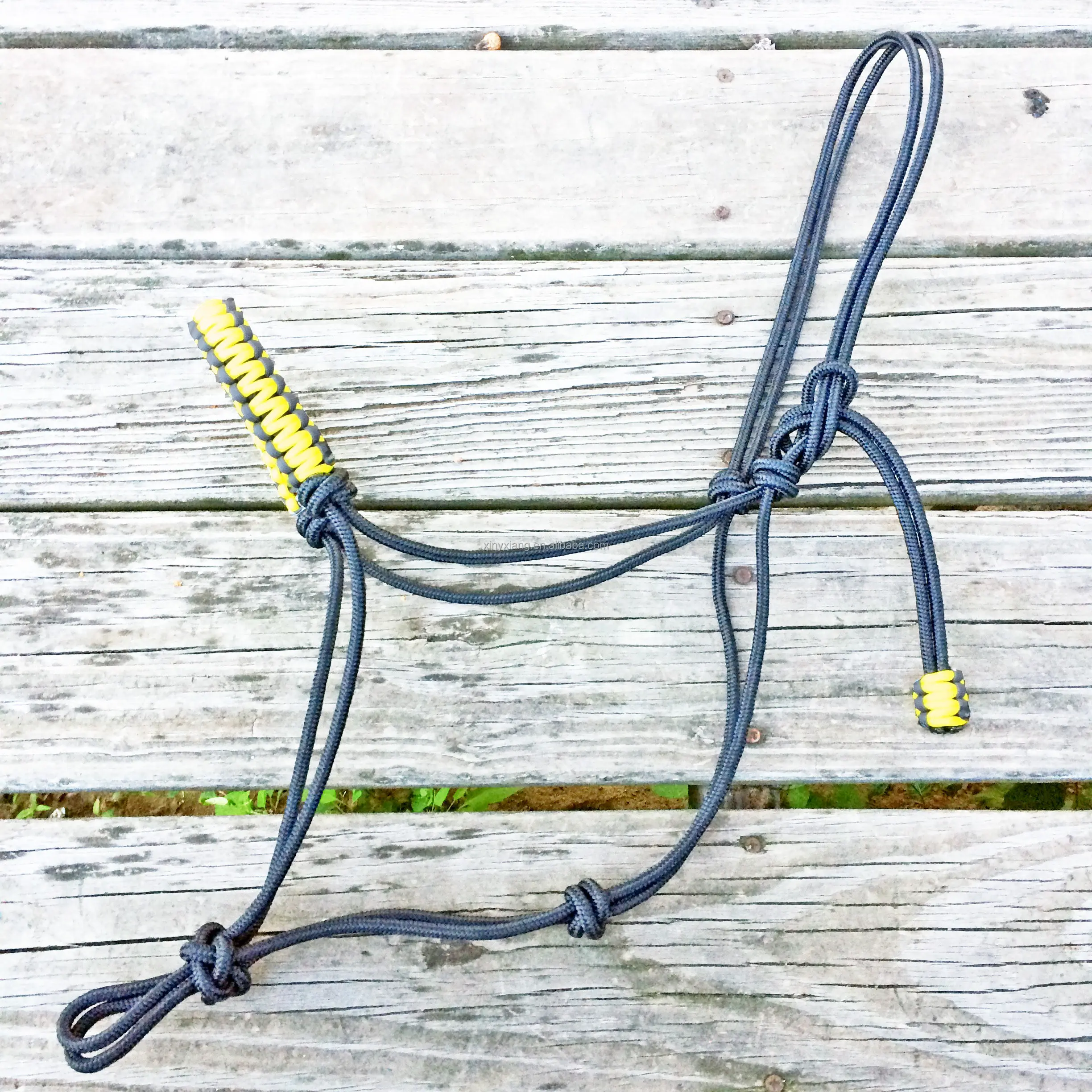 Factory Custom Full Size Braided Handmade Rope Halter, Handmade Braided 2 Knot Rope Halter, Rope Weave Horse Halter