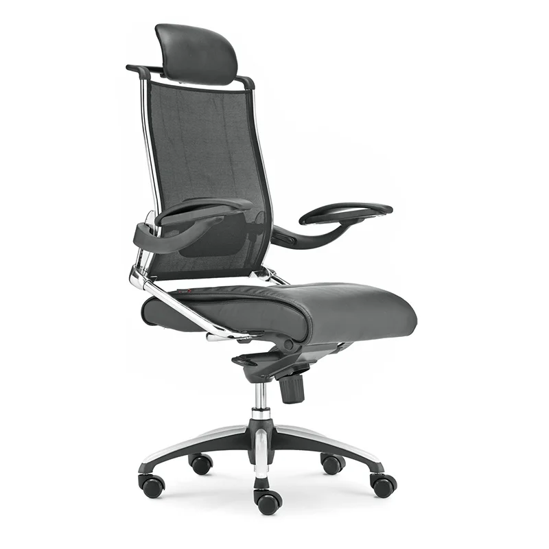 Эргономичное офисное кресло радужной расцветки с винтовым подъемником из мягкой искусственной кожи