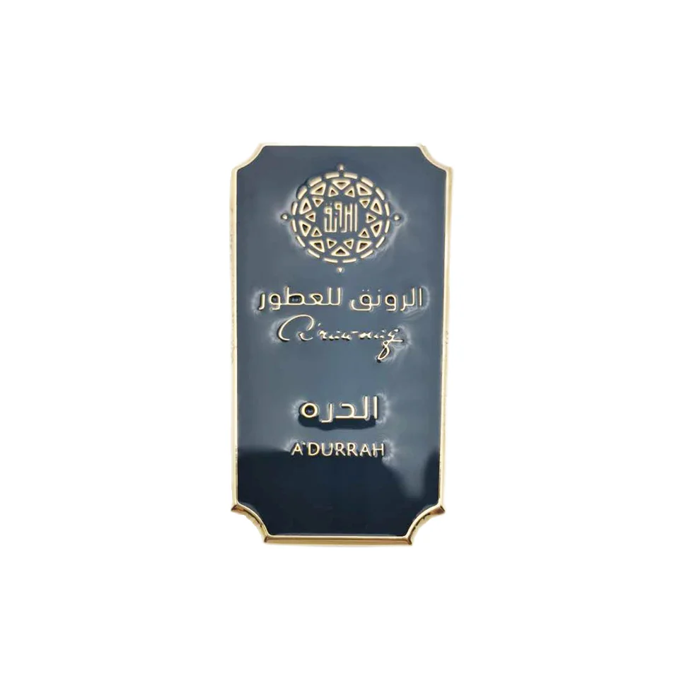 Factory direct sale custom zamac metal brands logo labels 3d embossed zinc alloy metal labels for wine bottle