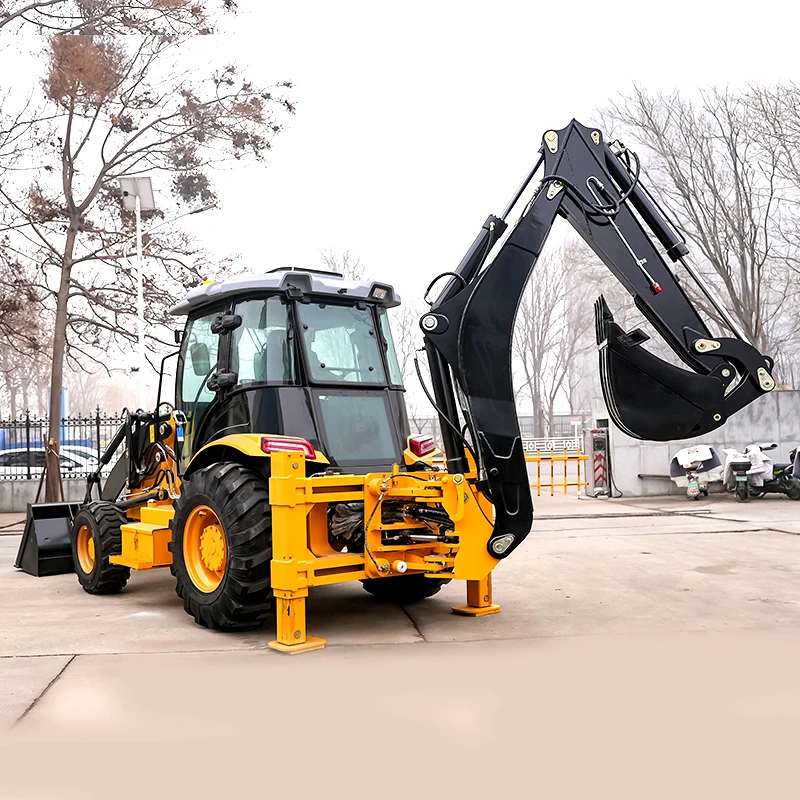 Cheap Wheel backhoe loader CE/EPA Diesel Construction Engineering equipment excavator 4x4 backhoe loader for sale